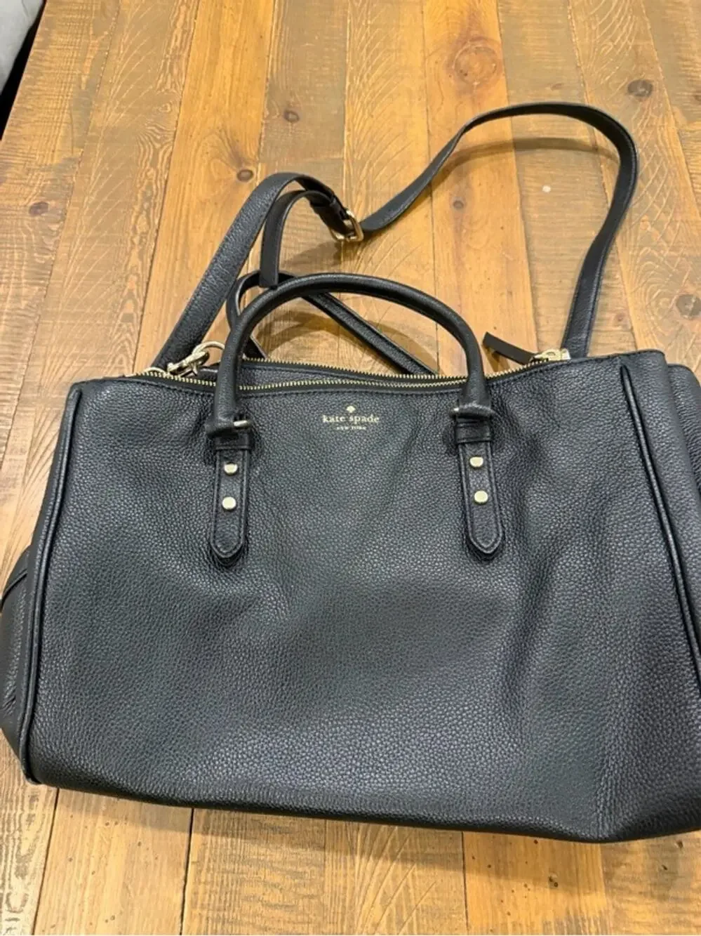 Kate Spade Mulberry Street Lise Black Leather Tote